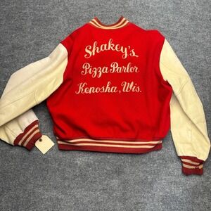 Vtg 1960s BUTWIN Shakey's Pizza Parlor Chainstitch Letterman Varsity Jacket